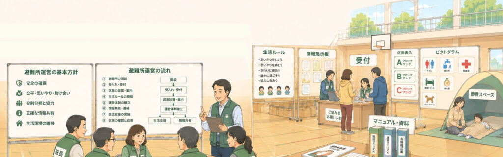 マニュアルを作成するために検討をしている